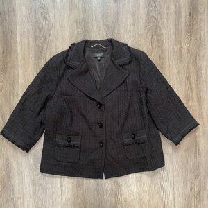 Talbots Black Tweed Blazer